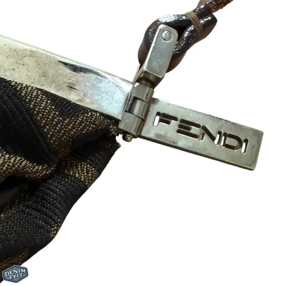 FENDI Women’s Brown/Black Zucca Canvas‎ Shoulder Bag/Purse
